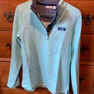 Llbean women’s soft cotton rugby sweatshirt